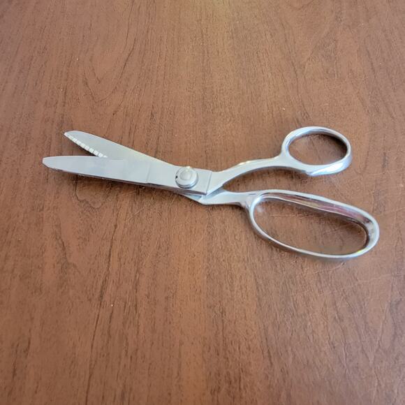 Vintage Wiss Chrome Plate Zig Zag Pinking Shears Scissors Newark, NJ, USA - Picture 3 of 12